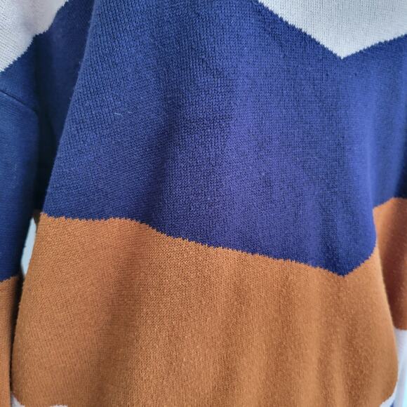 Eloquii Elements Chevron Sweater Colorblock Turtleneck Dolman Women 14/16 - Picture 12 of 12